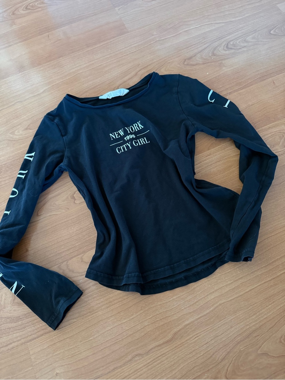 Black 'New York City Girl' Long Sleeve Tee